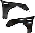 Front, Driver and Passenger Side Fenders, With fender vent hole, Coupe/Sedan/Wagon