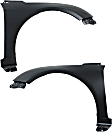 Front, Driver and Passenger Side Fenders, Without turn signal light hole, CAPA CERTIFIED