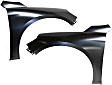 Front, Driver and Passenger Side Fenders, Without side marker hole