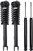 Front and Rear, Driver and Passenger Side Shock and Fully Loaded Strut, RWD