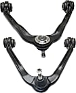 Front, Driver and Passenger Side, Upper Control Arms, Assembly, Forged Arm; With Ball Joints and Bushings