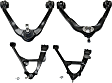 Front, Driver and Passenger Side, Upper and Lower Control Arms, Assembly, Forged Arm; With Ball Joint and Bushing