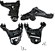 Front, Driver and Passenger Side, Upper and Lower Control Arms, with Ball Joint(s)