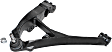 Front, Driver and Passenger Side, Lower Control Arms, Assembly, Forged Arm; With Ball Joints and Bushings