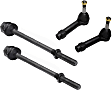 Front, Driver and Passenger Side, Inner and Outer Tie Rod Ends