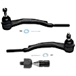 Front, Driver and Passenger Side, Inner and Outer Tie Rod End, AWD
