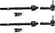 Front, Driver and Passenger Side, Inner and Outer Tie Rod Ends