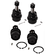 Front, Driver and Passenger Side, Upper and Lower Ball Joint