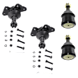 Front, Driver and Passenger Side, Upper and Lower Ball Joints