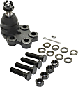 Front, Driver and Passenger Side, Lower Ball Joints, Non-Adjustable, Bolt-On Mounting Type, RWD