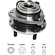 2003 Chevrolet S10 Base - Front Wheel Hub, 4-Wheel ABS, 4WD, 5 Lugs, With Bearing, With Sensor