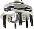 Front, Driver and Passenger Side Wheel Hub, 6 Lugs, With Bearing, With Sensor