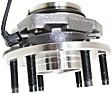 Front, Driver and Passenger Side Wheel Hub, 6 Lugs, With Bearing, With Sensor