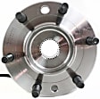 Front, Driver and Passenger Side Wheel Hub, 6 Lugs, With Bearing, With Sensor