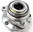 2-Wheel Set Front, Driver and Passenger Side Wheel Hubs, With Bearing, 52-tooth tone ring; 3.96 in. ABS Tone Ring Diameter