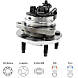 2012 Chevrolet Malibu LT - Front, Driver and Passenger Side Wheel Hub, 4-Wheel ABS, 5 Lugs, With Bearing, With Sensor