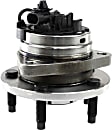 2012 Chevrolet Malibu LT - Front, Driver and Passenger Side Wheel Hub, 4-Wheel ABS, 5 Lugs, With Bearing, With Sensor