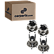 2012 Chevrolet Malibu - Front and Rear Wheel Hub, 4-Wheel ABS, 5 Lugs, With Bearing, With Sensor