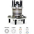 2012 Chevrolet Malibu - Front and Rear Wheel Hub, 4-Wheel ABS, 5 Lugs, With Bearing, With Sensor
