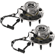 Front, Driver and Passenger Side Wheel Hub, 6 Lugs, With Bearing, With Sensor