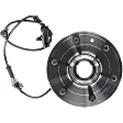 Front, Driver and Passenger Side Wheel Hub, 6 Lugs, With Bearing, With Sensor