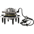 Front, Driver and Passenger Side Wheel Hub, 6 Lugs, With Bearing, With Sensor