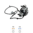 Front and Rear, Driver and Passenger Side Wheel Hub, 5 Lugs, With Bearing, With Sensor