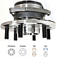 1993 GMC K2500 - Front, Driver and Passenger Side Wheel Hub, With 6 Stud Hub, 6 Lugs, With Bearing