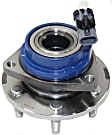 Front, Driver and Passenger Side Wheel Hub, 6 Lugs, With Bearing, With Sensor, AWD