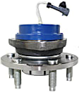 Front, Driver and Passenger Side Wheel Hub, 6 Lugs, With Bearing, With Sensor, AWD