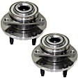 Front, Driver and Passenger Side Wheel Hub, 5 Lugs, With Bearing