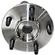 Front, Driver and Passenger Side Wheel Hub, 5 Lugs, With Bearing