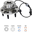 2009 Chevrolet Suburban 1500 - Front, Driver and Passenger Side Wheel Hub, 4WD, 6 Lugs, With Bearing, With Sensor