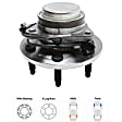 2007 Chevrolet Tahoe LTZ - Front, Driver and Passenger Side Wheel Hub, RWD, 6 Lugs, With Bearing, With Sensor