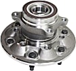 Front, Driver and Passenger Side Wheel Hub, 6 Lugs, With Bearing, Without Sensor, 4WD