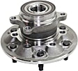 Front, Driver and Passenger Side Wheel Hub, 6 Lugs, With Bearing, Without Sensor, 4WD