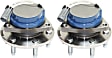 Front, Driver and Passenger Side Wheel Hub, 6 Lugs, With Bearing, With Sensor