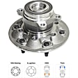 Front, Driver and Passenger Side Wheel Hub, 6 Lugs, With Bearing, Without Sensor, RWD