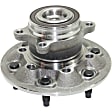 Front, Driver and Passenger Side Wheel Hub, 6 Lugs, With Bearing, Without Sensor, RWD