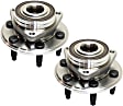 Front or Rear, Driver and Passenger Side Wheel Hub, 6 Lugs, With Bearing