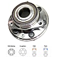 Front or Rear, Driver and Passenger Side Wheel Hub, 6 Lugs, With Bearing
