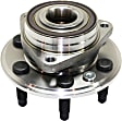 Front or Rear, Driver and Passenger Side Wheel Hub, 6 Lugs, With Bearing