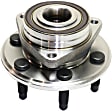 Front and Rear, Driver and Passenger Side Wheel Hub, 6 Lugs, With Bearing