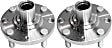 Front, Driver and Passenger Side Wheel Hub, 4 Lugs, Without Bearing