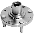 Front and Rear, Driver and Passenger Side Wheel Hub, 4 Lugs, Front - Without Bearing; Rear - With Bearing