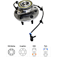 2005 Chevrolet Tahoe - Front Wheel Hub,  with 6 Stud Hub, RWD, 6 Lugs, With Bearing, With Sensor