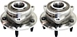 2-Wheel Set Front and Rear, Driver and Passenger Side, with Bearings