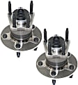 Rear, Driver and Passenger Side Wheel Hub, 5 Lugs, With Bearing, With Sensor