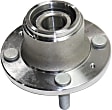 Rear, Driver and Passenger Side Wheel Hub, 4 Lugs, With Bearing