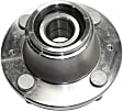 Rear, Driver and Passenger Side Wheel Hub, 4 Lugs, With Bearing